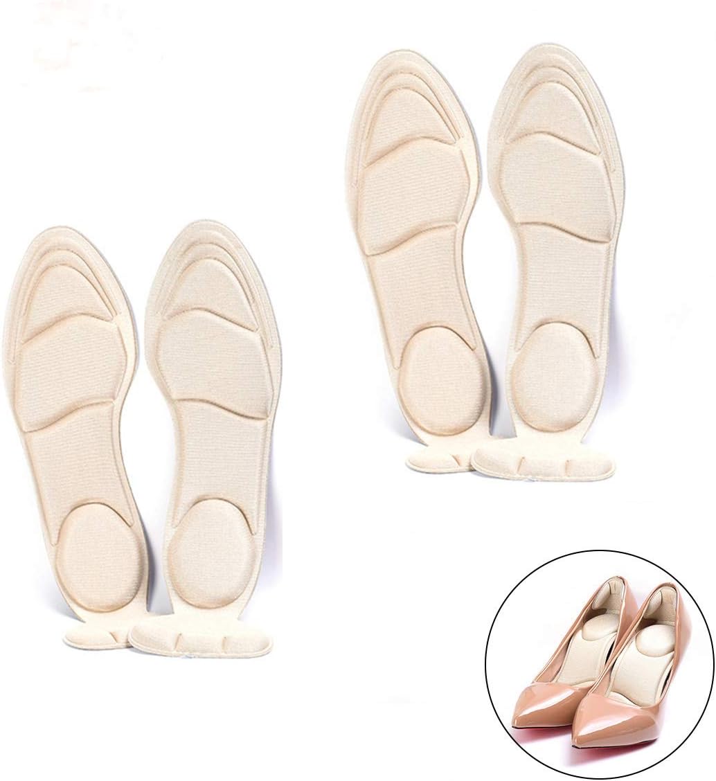 KunFu Mall Heel Grips - 2 Pairs Cushion Grips Heel Pads Inserts Grips, Shoes Boots High Heels Inserts for Women Inserts Insoles Liners