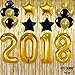 Gold 80th Birthday Decorations – Large, Shiny Gold Fringe Foil Curtain Backdrop | 80th Birthday Party Supplies Kit | 80 Balloons | 80th Birthday Party Decorations | 80 Party Décor for 80 Birthday