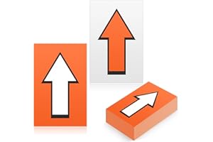 Humyoun 150 Pcs Racing Course Trail Marker Arrow Sticker Arrow Sign Directional Signs Floor Markers Flashing Arrow Signs Outdoor Camping Hiking Hunting Driving, 8"x5"