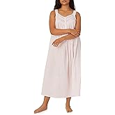 Eileen West Queen Anne’s Lace Womens Sleepwear & Loungewear – Heirloom Dream Collection - 100% Cotton Lightweight Nightgown