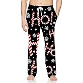 TUONROAD Mens Christmas Pyjama Jogger 3D Pattern Loose Lounge Sleepwear Leisure Pajama Pant