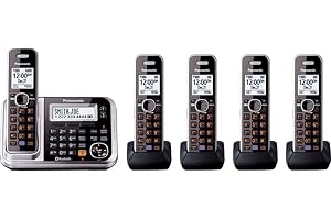 Panasonic KXTG7875S DECT 6.0 5-Handset Phone System with Answering Capability