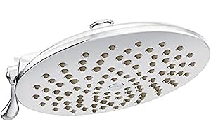 Moen Velocity Chrome Two-Function Rainshower 8-Inch Shower Head with Immersion Technology for a High-Pressure Rinse, S6320