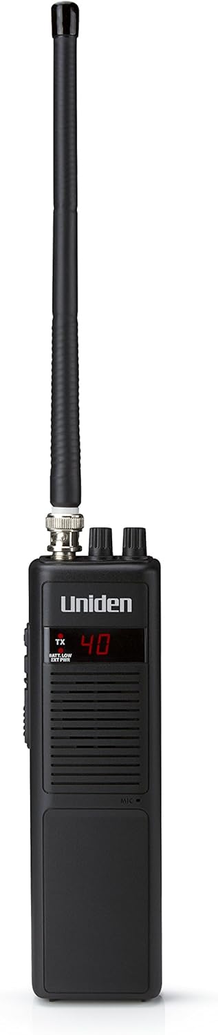 Uniden PRO401HH Professional Series 40 Channel Handheld CB Radio, 4 Watts Power with Hi/Low Power Switch, Auto noise cancellation, Belt Clip And Strap Included, 2.75in. x 4.33in. x 8.66in.