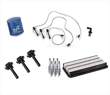 Amazon Com Tune Up 13pc Kit Wires Spark Plugs Air Oil Filters For Toyota Camry 3 0l 96 01 Automotive