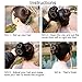 Beauty Angelbella Hair Buns Synthetic Natural Curly Chignon Hairpieces Updo Clip in/on Plastic Comb Elastic Bride Donut Wig For Women(Dark Brown)