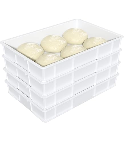 Amazon.com: Kekow 4 Pack Plastic Pizza Dough Proofing Containers