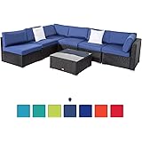 Amazon.com: Uduka Outdoor Sectional Patio Furniture White ...