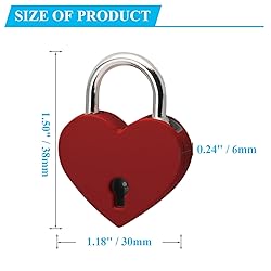 Jiozermi 4 Pcs Padlocks Key Lock with Key, Mini