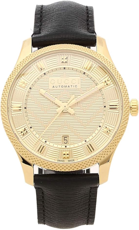 Amazon グッチ 腕時計 メンズ Gucci Ya 40mm 自動巻き ゴールド ブラック 並行輸入品 メンズ腕時計 腕時計 通販