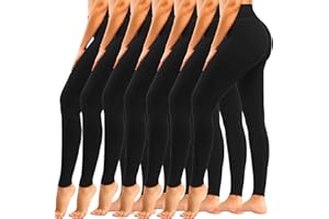 yeuG 7 Pack High Waisted Leggings for Women Tummy Control Soft Workout Yoga Pants Full Length & Capri