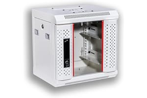 KENUCO SOHO Mini 10'' Rack for 10'' Patch Panels, Shelves, SOHO Active Components | Fan NOT Included | NOT for 19'' Rack (White-6U)