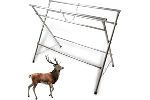 Smarkey Deer Game Hunting Hoist Processing Rack Stand, Skinning Station Equipment Hide Tools for Hog Goat Sheep Boar Animal Field Dressing Cleaning Butchering