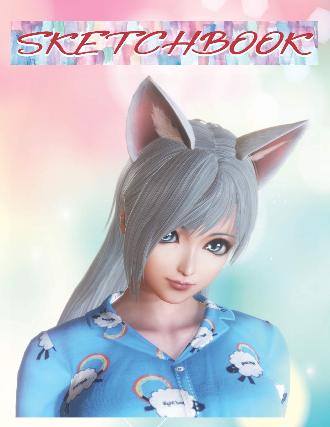 Amazoncom Sketchbook Anime Wolf Girl Cover Blank Paper