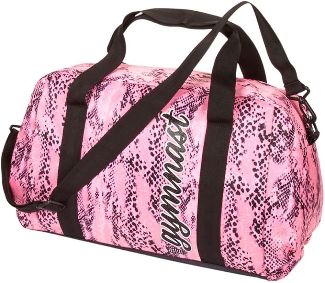 Justice Girls gymnast snakeskin print duffle bag Clothing
