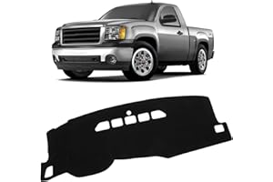 KUST Dash Cover for 2007-13 Chevy Silverado 1500 2500HD 3500HD & GMC Sierra 1500 2500HD 3500HD & Avalanche, 2007-14 GMC Yukon XL/Chevrolet Tahoe/Suburban (Only Fit Two Glove Box Dashboard)