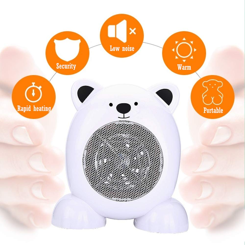 NOZOMI Fan Heater, Portable Electric Heater, One Button Switch, Thermostat and Safety Cut-Off, 2 Years Warranty, 3 pin UK plug in heater