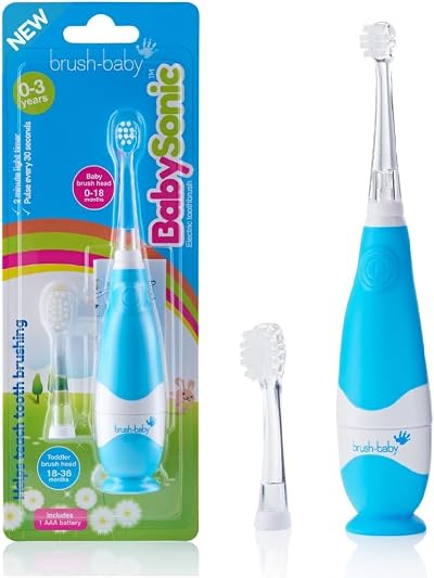 Brush-Baby BabySonic Blue Electric Toothbrush 0-36 Months Soft Bristles