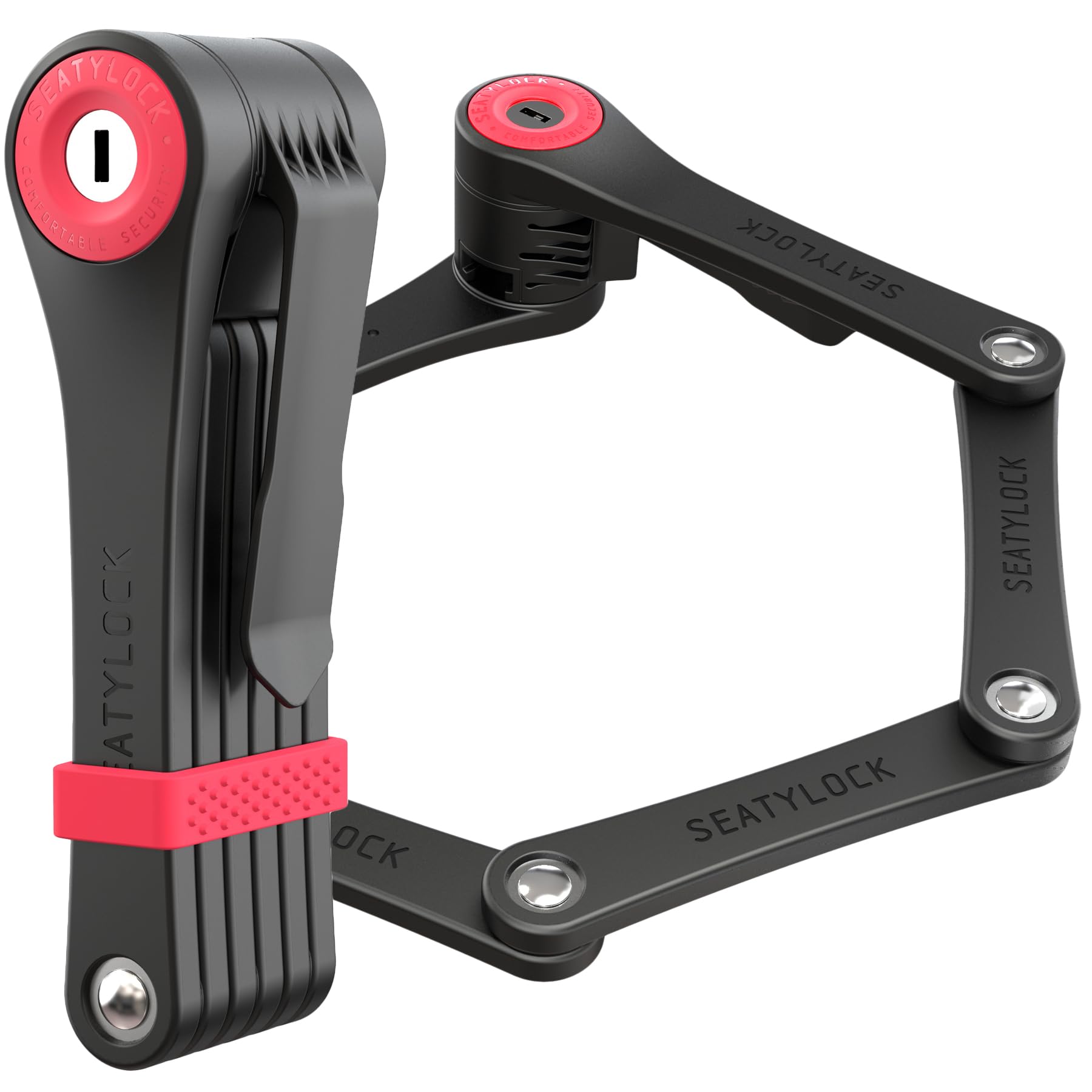 FoldyLock Clipster Folding Bike Lock - Compact Portable Lock - Smart Security Accessory Ultra Stylish and Lightweight with Key Set for Bicycles, E-Bikes and Scooters - 75cm - 29.5"
