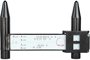 MoNing PCD Gauge Measuring Wheel Rim Bolt Pattern Measuring Tool with 4 5 6 8 Lugs Tools Ruler