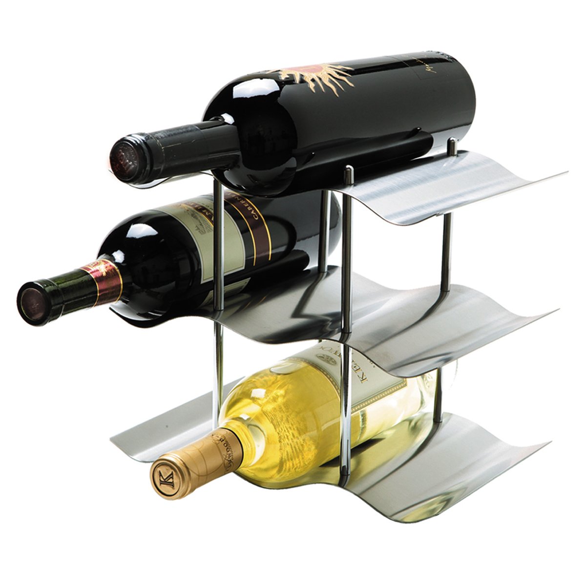 Galleon Oggi 9Bottle Stainless Steel Wine Rack