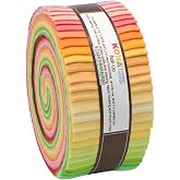Kona Cotton Solids Sunrise COLORSTORY Jelly Roll Up 2.5" Fabric Quilting Strips Robert Kaufman RU-262-43