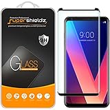 [2-Pack] Supershieldz for LG V35 ThinQ Tempered Glass Screen Protector, [Full Screen Coverage][3D Curved Glass] Anti-Scratch, Bubble Free, Lifetime Replacement Warranty (Black)