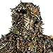 Upgrade Ghillie Suit Set, 3D Lifelike Super Lightweight Camouflage Clothing Outdoor Jungle Woodland Hunting for Youth and Adult