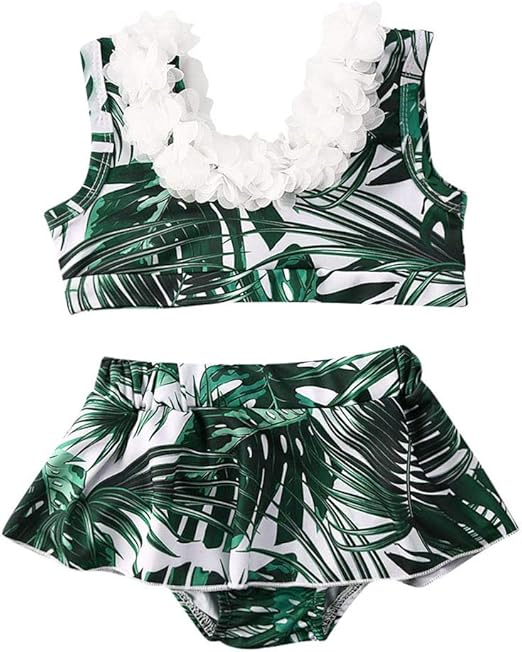 flower trim swimsuit