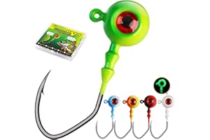 LUCKYFISHING Jig Heads Crappie Jigs Walleye Jigs Heads for Fishing Gifts for Men 1/16oz 1/8oz 1/5oz 1/4oz 3/8oz