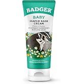 Badger Baby Diaper Rash Cream, Zinc Oxide, 2.9 fl oz | Natural Skin Barrier Cream, Organic Sunflower Oil &amp; Beeswax, for Babies, Zinc oxide diaper cream, Natural baby skin barrier