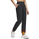 G4Free Women's Fleece Lined Workout Joggers with Pockets High Waisted Sweatpants Running Casual Outdoor Winter Pants