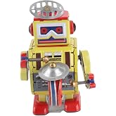 VGEBY Wind Up Robot Toy, Hand Made Retro Vintage Collectible Iron Clockwork Robot, for Cafe Bar Home Office Decor Gift