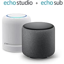 Amazon Official: Echo Studio Glacier White with Echo Sub