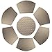 SHACOS 4 PCS Wedge Placemats for Round Tables Heat Resistant Table Mats Placemats Washable (4, Black White Gold)