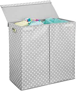mDesign Cestos para ropa sucia con tapa – Modernas cestas para la