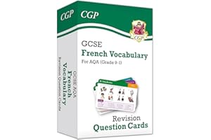 New Grade 9-1 GCSE AQA French: Vocabulary Revision Question Cards: perfect for catch-up and the 2022 and 2023 exams (CGP GCSE French 9-1 Revision)