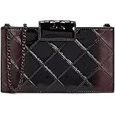 Tory Burch Women's Fleming Patent Degrade Mini Chain Wallet, Sweet Albarossa, Orange, One Size