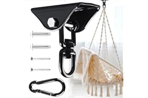 IFDGCTK 360°Rotating Hammock Hanging Kit - Heavy Duty Hanging Hooks for Swing Hanging Hook kit Stainless Steel 1000 lb Loading Hammock Hooks for Trapeze, Yoga, Boxing Bag, Hammock Chair