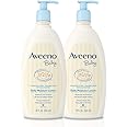 Aveeno Baby Daily Moisture Lotion with Oatmeal & Dimethicone, Fragrance-Free, 18 fl. oz, Twin Pack
