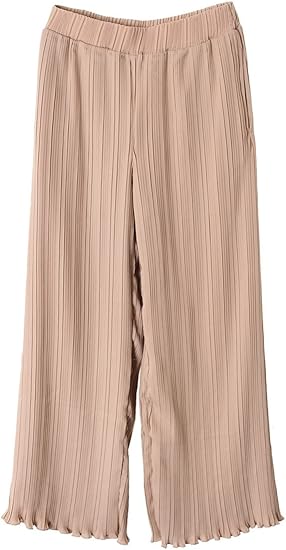 Amazon ワイドパンツ レディース ベージュ 黒 シフォン プリーツ 春 ロング丈の ガウチョ キュロット 通販