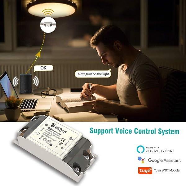 eMylo Smart WiFi Schalter Wireless Relais Fernbedienung Wlan Lichtschalter Modul Smart Home Automation Switch Timer Kompatibel mit Alexa Google Home ber iPhone Android 3 Pack