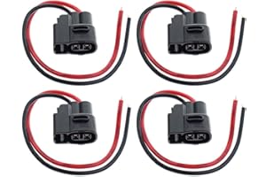 MOTOALL 90980-11246 Ignition Coil Connector Plug Wire Harness Pigtail Wiring Loom 2-wire Female for Toyota for Mazda RX7 & 1J