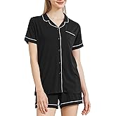 netdraw Women's Bamboo Viscose Pajama Sets Button Down Ultra Soft Comfy Cooling Lounge Sleepwear Pjs