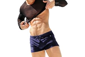 JOCKMAIL Men's Swimming Shorts Sexy Men's Swimsuits Swim Boxer Briefs Bathing Suits Mens Swim Briefs with Pouch