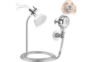 Sneatup Pet Shower Set with 8.2ft Hose & Flow Control Valve for Bathroom Shower Arm