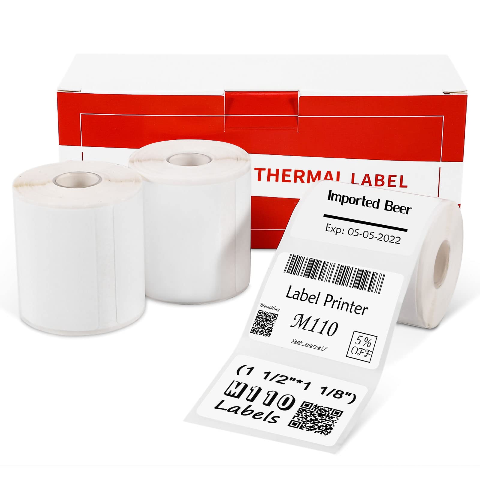 Phomemo 3 Rolls M110 Label, 1.57" x 1.18" (40 x 30mm), Multi-Purpose Self-Adhesive Thermal Label for Phomemo M110 M220 M221 M120 M150 M250 M260 M108 M100 M102 M200, 230 / Roll, 3 Rolls