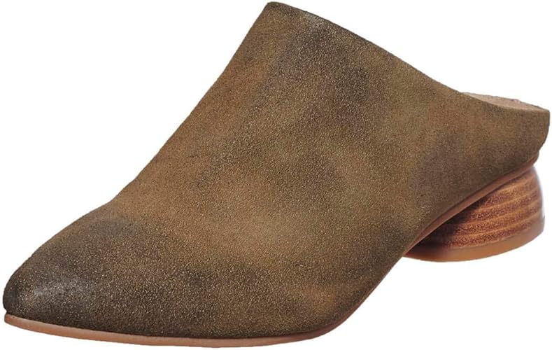 antelope suede mules