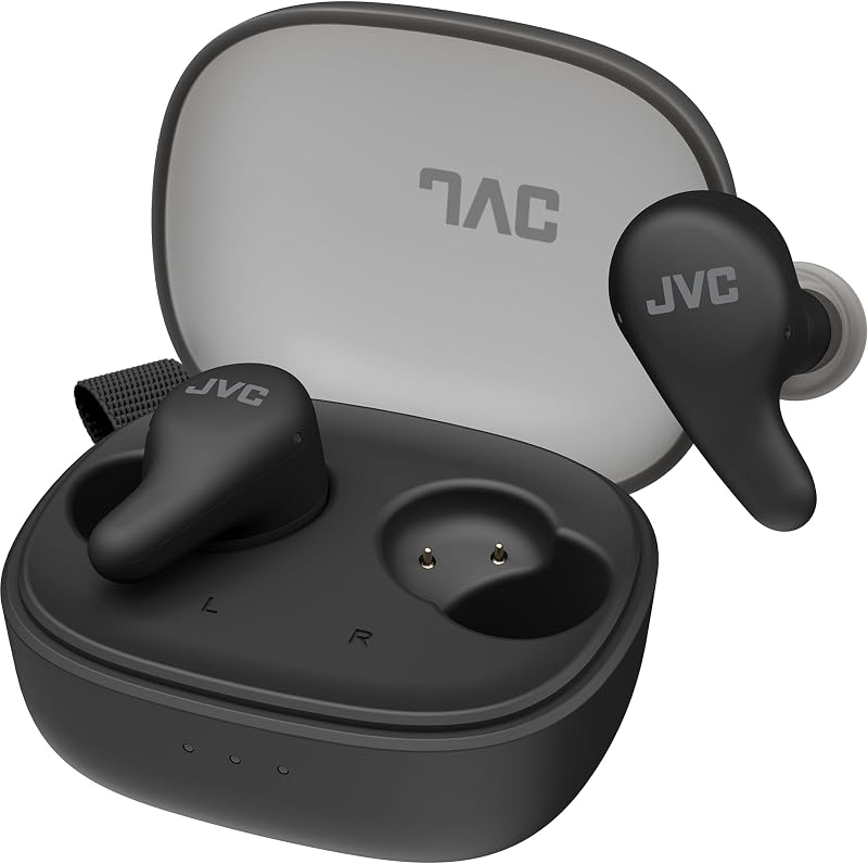 Gumy Premium Auriculares Bluetooth True Wireless con Cancelación de Ruido, Bluetooth 5.4, Modo Ambiente, Baja Latencia, 26h batería, Estuche Translúcido USB-C, Negro Oliva - HA-A23T-B