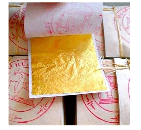 20 Gold Leaf Blätter Blätter - 999/1000 Sortenechtheit - 24 Karat - pures GOLD - ESSBAR